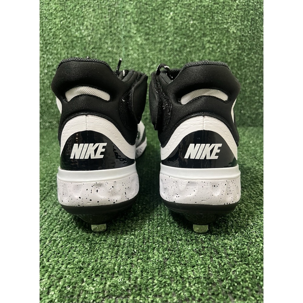 Nike‎ Alpha Huarache Elite 4 Mid White Black Baseball Cleats Men's 7 FD2744-107 - Picture 6 of 7